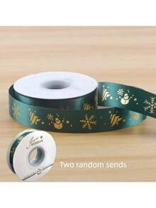 2.5cm*25yards Satin Ribbon, Wine Red, Dark Green, Red, Christmas Series Metallic Ribbon, Suitable For Flower Decoration, Cake Packaging, Gift Wrapping, DIY Bow (May Have Slight Creases That Do Not Affect Normal Use)