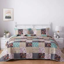 Size Olive Green Lightweight Comforter Bedspreads, Full Size Quilt Bedding Set, Durable Quilted Stitching Coverlet With 2 Pillow Shams All Seasons 3pcs, Home Quilts - 10 - 復古花卉圖案 - View 11