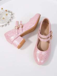 Versatile High Heels For Teenagers, Vacation & Party, Casual Fashion Campus Student Shoes, Ballet Princess Pumps - Pink - View 5