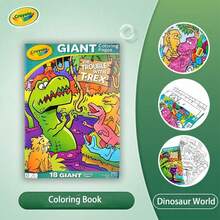 Crayola  Princess Giant Coloring Pages, 12" X 18.5",  Princess Coloring Sheets, Great For Christmas Gifts, Suitable For 3, 4, 5, 6 Year Old Children - Dinosaur World - View 5