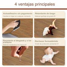 Sabiduría simple 5 ㎡   Piso vinilico autoadherible,Paquete de pvc autoadheribles,Piso laminado de gruesa de 2 mm,Piso pvc autoadherible para cocina,Sala de estar,Dormitorio,Oficina (8812) - 795-1 - Ver 4