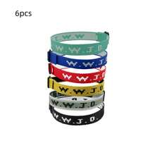 6/8/14pcs WWJD Christian Bracelet Set, Unisex, WWJD Bracelets Bulk, Christian Gift, Adjustable Wristband - What Would Jesus Do Bracelet - Multicolor - View 10