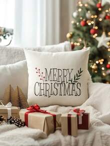 4pcs Christmas Themed Linen Blend Breathable Cushion Covers, Santa Claus, Christmas Numbers, Reindeer, Snowman, Snowflake, Christmas Decor, Merry Christmas, Christmas Decorations, Christmas Gifts, Hypoallergenic Polyester, Hidden Zipper, No Filling, For Home Decor, Living Room, Throw Pillow Cases, Pillow Covers, Cushions, Sofa Decorative Pillows, Sofa Covers, Home Decor, Soft Pads - Multicolor - View 7