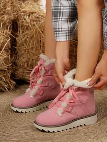 Zapatos Comodos De Mujer Winter Bootsboots For Womenwomen Shoesshoes - 粉色 - 查看 5