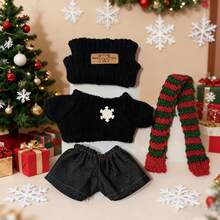 [仅服装] 拉布布服装，适合17厘米娃娃的服装，情侣圣诞毛衣，时尚高级，生日/节日礼物 - 彩色 - 查看 6