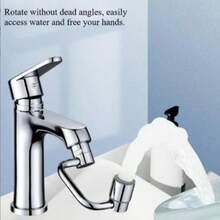 Rotatable Faucet Aerator Extension - 2-Mode Splash Control, 360° Swivel Sprayer Attachment For Kitchen & Bathroom Sinks, Effortless All-Angle Water Flow Adjustment - Silver - View 4