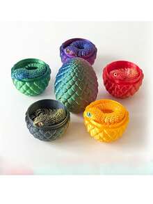 30cm Glow-In-The-Dark 3D Printed Snake Decor, New Year Gift, Full Articulated Viper Model, Realistic Animal Statue, Available In 30cm Rainbow, Glow Green, Solid Black And Solid White, 3D Printed Snake (Eye Color Random)