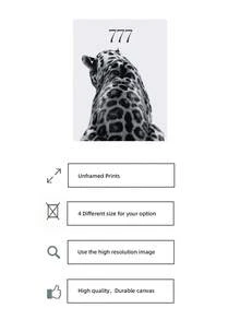 1/3pcs Frameless Black White Wall Art Set, Modern Chic Apartment Decor, 777 Leopard Print, Bold Typography Poster, Stockholm Skateboard Print For Room, Dorm, Party Gift Room Decor, - Multicolor - View 6