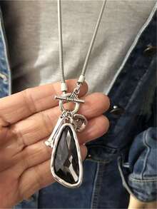 Geometric Pendant Necklace - 彩色 - 查看 8