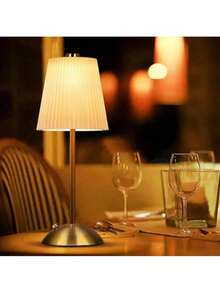 1 pieza Lámpara LED portátil inalámbrica para mesita de noche, control táctil, recargable por USB, 3 colores ajustables, luz de protección ocular, adecuada para estudio, dormitorio, sala de estar, comedor, cafetería, hotel y otra iluminación decorativa ambiental, 2 colores disponibles - Varios - Ver 12