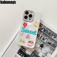 Fundas y carcasas protectoras para teléfono con diseño en inglés y orificios grandes. Compatibles con phone 16 Pro Max, 16, 15 Pro, 14, 14 Plus/14 Pro Max, 13, 13 Pro, 12 Pro, 11/11 Pro. Regalos para cumpleaños y festividades - Blanco - Ver 5