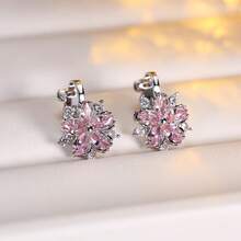 1 Pair Delicate Floral Earrings, Gentle & Fashionable Korean Style, Suitable For Daily Wear