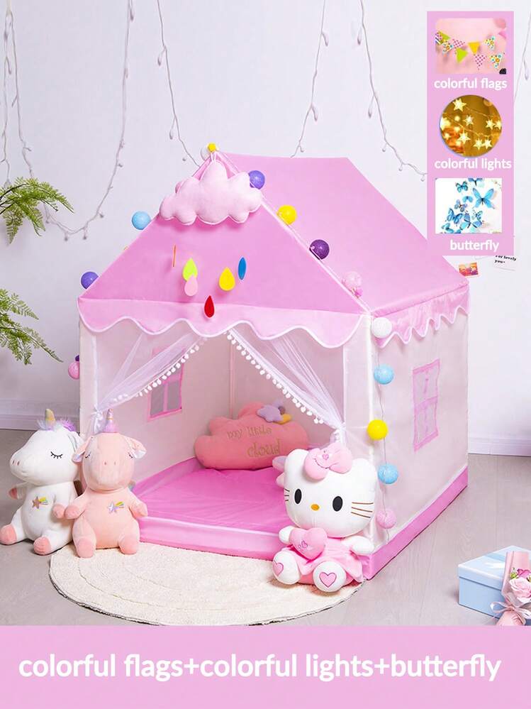 1pc Fairy Tale Castle, Children's Tent, Indoor Girls' Game Toy House, Boys' Small House, Dream Princess House, Castle Toy House, Princess Dream House, Game Secret Base - Multicolor - View 16
