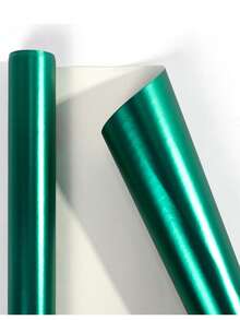 1 Roll Matte Metal Wrapping Paper, Christmas Matte Wrapping Paper Rolls, Gold, Green And Red, Gift Wrapping Paper, Perfectly Suitable For Weddings, Valentine's Day, Birthdays, Christmas, DIY Bouquets, Metallic Texture Christmas Gift Wrapping Paper, DIY Christmas Element Decorative Paper For Accessories, Solid Color Patterns, Matte Wrapping Paper, Halloween, Thanksgiving Decoration, Autumn, Winter
