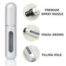 5ml Refillable Perfume Atomizer Spray Bottle, Single Pack, Shiny Pink Fragrance Bottle Sprayer Pump Storage Container For Travel, Living Room, Bedroom, Bathroom Home Decor, Wedding, Party, Birthday, Men's Gift, Mom Dad Friend, New Year, Accessory, Fun Gift - 彩色 - 查看 4