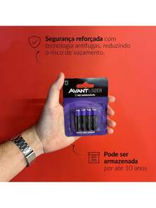 Kit 4 Pilhas Recarregável Comum AA 2700MAH Cod: 408140010 Avant Use