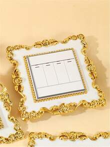 1 Stück Gold-Weiß Schalter Aufkleber, verwendet für Schalter Dekoration und Halloween, Weihnachten, Heim Wanddekoration