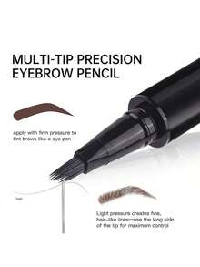 1PC Waterproof Liquid Eyebrow Tint With Brush, Smudge-Proof Liquid Eyebrow Pencil For Precise, Natural-Looking Brows, Long-Lasting, Smooth Application For Natural Wild Brow Look, Suitable For All Skin Types