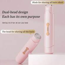 1 件女士电动剃须刀，双头二合一设计，USB 充电，私密脱毛器，适用于腋下、比基尼线、腿部 - 時尚款 - 查看 4