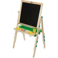® Deluxe Kid S Wooden Art Easel DualSided Whiteboard And Chalkboard