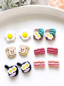 1/2/8pcs Food Shaped Clay Cutters, Suitable For Jewelry Making, Polymer Clay Baking Cutters, Egg Shaped Clay Tools, Jewelry Making Set - Clay Cutter - View 3