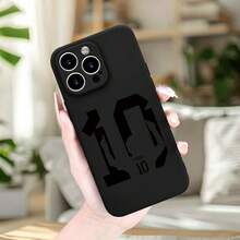 Simple Messi 10 jersey pattern phone case print All-black phone case for Phone17 Pro MAX/11/12/13/14/15/15 Pro/15 Plus/15 Pro Max/X/XS Max/XR/11 Pro/12 Pro/13 Pro/14 Pro/12 Mini/13 Mini/11 Pro Max/12 Pro Max/13 Pro Max/14 Pro Max/14 Plus/6/6s/6 Plus/7/8/16 Pro/16 Plus/16 Pro Max Galaxy  A54/A14/A12/A13/A15/A32/A33/A24/A52S/S20/S21/S22/S23/S24/S23 Plus/S24 Ultra/S25/A15/A33/A23 Android phone case, essential for daily commuting, MagSafe support, less yellowing, Halloween gift, Virgin Mary Day sticker image UV printing, Independence Day gift, Christmas wallpaper image UV printing, Valentine's Day gift, Birthday gift for friends and family - Negro - Ver 3