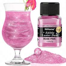 可食用闪光粉亮片珠光粉食品装饰撒粉，适用于饮料、葡萄酒、蛋糕、糖果、甜点、烘焙店、餐厅、素食 - 彩色 - 查看 14