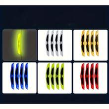 2/4 Pcs Door Cushion Protector With Reflective Sticker-Anti-Scratch And Anti-Collision Vehicle Guard, High-Grade Soft Silicone Door Edge Buffer, Lighted Decorative Sticker For Enhancing Visibility, Very Suitable For Parking, Opening/Closing Or Wall When Colliding, Protect The Door, Edge And Body From Scratches - Multicolor - View 6