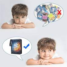 4 tarjeteros de bolsillo, álbum de tarjetas de, 400 tarjeteros de bolsillo con funda para tarjetas comerciales, tarjetero para álbum de coleccionista, juguete para regalo para (Rojo 2) 90UA - Color 2 - Ver 8