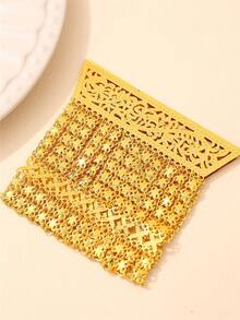 1pc 22K Gold Plated Women's Jewelry Bracelet, Openable, Suitable For Bride, Wedding, Party, Festival, Daily Wear