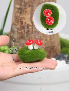 Miniature Simulation Mushroom Moss Stone, Suitable For Miniature Landscapes, Fairy Gardens, DIY Dollhouse Miniature Models As Decorative Materials, Very Suitable For Flower Pot Plants, Succulent Potted Plants, And Bonsai Decoration
