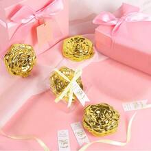 1Pc Mini Travel Makeup Mirror, Portable Foldable Mirror Rose Petal Shape Compact Mirror Suitable For Wedding Parties And Birthday Occasions