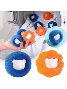 10 件/套洗衣机宠物毛发去除器，可重复使用烘干球，减少皱纹，节省洗衣机免费烘干时间 - 彩色 - 查看 3