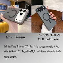 Funda protectora magnética Ice Mist, antideslizante y anti-caídas, carcasa dura ultrafina de material PC+TPU. Compatible con Apple APPLE 17/17 Air/17 Pro/17 Pro Max, 16/16 Pro/16 Plus/16 Pro Max/16E,11 1213 14 15, así como modelos Galaxy S25 Ultra/24 Plus/23/22. Funda para teléfono Apple 17, funda acrílica para teléfono, funda Apple 17 Pro Max, funda Apple 17 Pro Max con Magsafe