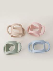 1pc Silicone Baby Bottle Handles, Easy Grip Removable Handles For Bottle To Sippy Cup Transition, Universal Fit - Green - View 8