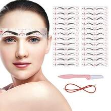 Eyebrow Stencil,12 Eyebrow Shaper Kit, Reusable Eyebrow Template With Strap, 3 Minutes Makeup, Suitable For 98%