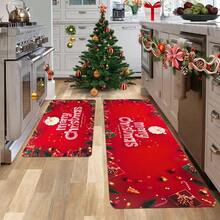 1/2/3 Pcs Thickened 0.47 Inch/1.2 Cm Christmas Kitchen Mat Set - Christmas Decor, Non-Slip Memory Foam Bottom, Suitable For Kitchen, Home Office, Laundry Room, Bathroom Decoration - Multicolor - View 6