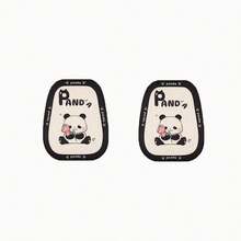 1 件卡通熊猫汽车座椅垫套，通用 4 季女士汽车内饰半套座椅垫 - 均碼 - 查看 18