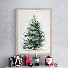 3 pièces/set, canevas murale, Décoration murale encadrée, Décoration de sapin de Noël vintage sur canevas, Imperméable, Convient pour la décoration intérieure et extérieure - Parfait pour le salon, la chambre, la salle de bain, la salle à manger, les passionnés de décoration de Noël et de la maison, Décoration de Noël