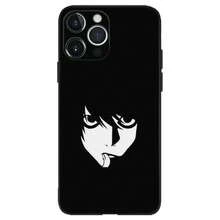 Funda de teléfono D- L Light Yagami para Apple , 13, 14, 13, 12, 11, XS, XR, X, 8, 7, Pro, Max, Plus, Mini, cubierta de silicona, negra, compatible con funda  17, funda  17 Pro, funda  17 Pro Max - z5 - Ver 5