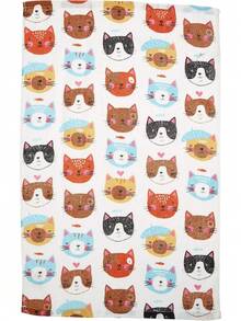 Dee R3820 Designs - Toalla de Cocina de Rizo de Gato, 16 x 26 Pulgadas, variada, Blanca, Multicolor - 1 - Ver 3