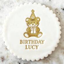 Customize Text With 2 Cookies Cake Decorations DIY Cutters Sugar Cake Templates Wedding Clay Fondant Embosser Name Cake Mold Handmade Cookie/Biscuit Embosser Stamp