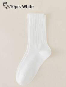 40 piezas/30 piezas/24 piezas Calcetines deportivos cómodos unisex, calcetines largos para hombres, adecuados para deportes y entrenamiento, calcetines largos para mujeres, uso casual y de negocios, antibacterianos, suaves, negros y blancos, resistentes al olor, transpirables, suaves y ligeros, adecuados para otoño/invierno, 20 piezas/10 piezas/8 piezas/6 piezas/4 piezas/2 piezas, otoño