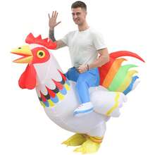 Custom Inflatable Rooster Costume Suit For 1.5-2m Height, Cartoon Character Cosplay Outfit, Inflatable Mascot Head - White - View 2