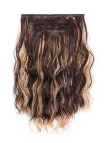 Clip In Hair Extensions 4 PCS/Set 12 Inch Short Water Wave Hair Extension For Women Heat-ResistantSynthetic Hair Extensions Hairpieces