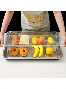 20/50pcs Clear Plastic Food Cover For Trays: Suitable For A+B Size Trays With Dimensions Less Than 70cm/27.6in Back To School - Multicolor - View 5