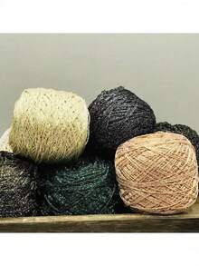 50g Of Gold And Silver Silk Crochet Thread With A Hollow Sheen, Hand-Dyed Lace Embroidery Thread For DIY Bags And Dolls - Multicolor - View 1