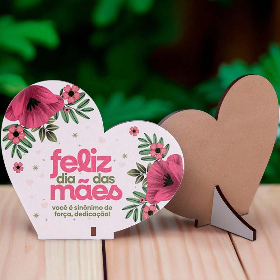 Coração Lembrancinha Comemorativa Feliz Dia Das Mães Sinônimo De Força