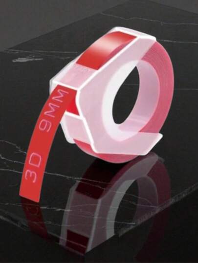  Cinta De Vinilo Roja 9mm Para Rotulador Manual Dymo