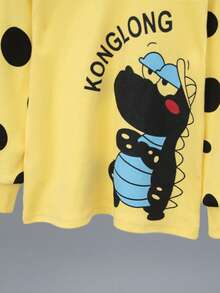 6pcs/Set Boys' Cartoon Dinosaur Print Pajama Set, Long Sleeve Top And Long Pants Homewear Sleepwear - Multicolor - View 4
